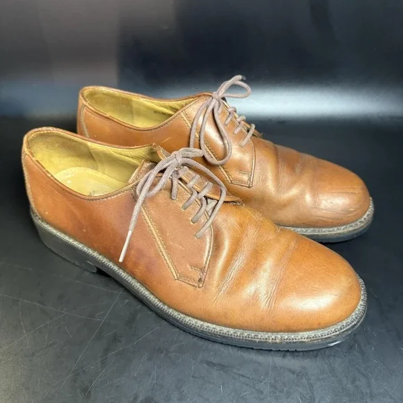 Cole Haan‎ C00066 Tan Leather Derby Dress Shoes Mens 8.5M