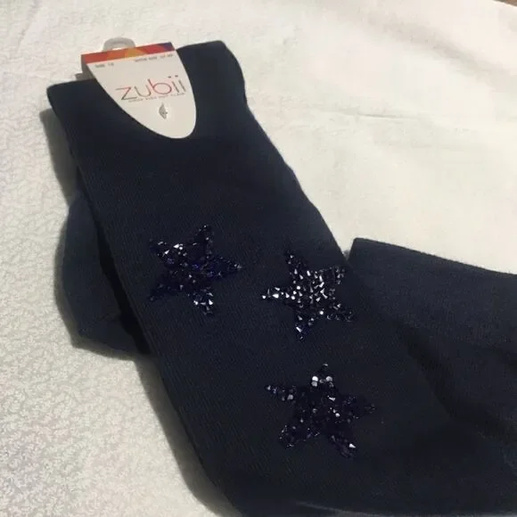 SALE. BUY 5/$10. B  NWT. Girls Knee Socks Navy Sz 12.