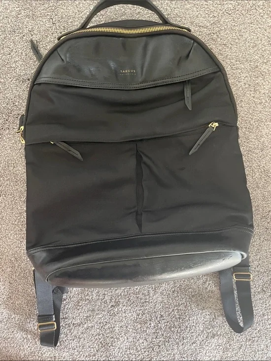 Targus Black Backpack with Gold Accents