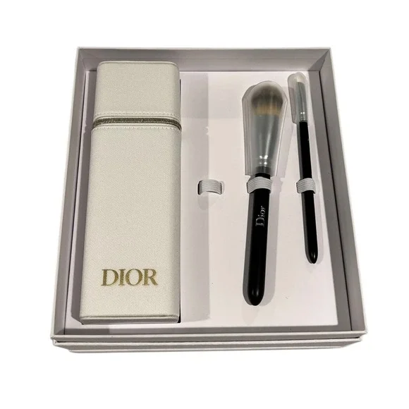 Dior Backstage 3pc Makeup Brush Set White Case Limited‎ Edition New in Box
