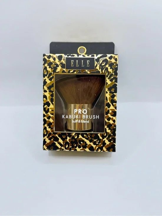 Elle Pro Kabuki Brush - Gold, Brown & Black Leopard