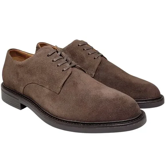 Polo Ralph Lauren Men Asher Derby Plain Toe Oxfords Size US 9D Brown Suede