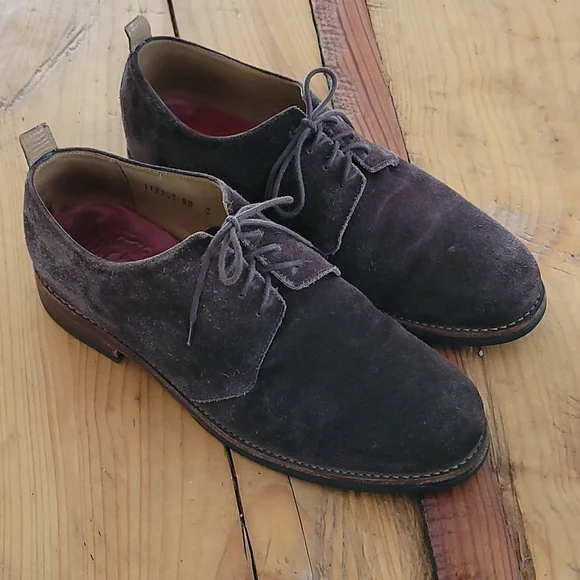 Grenson Wade mens chocolate brown suede shoes US sz 10 Quiet Luxury
