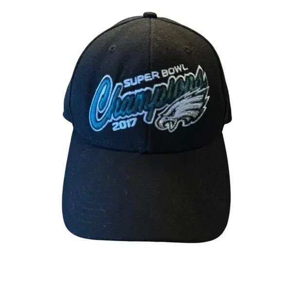 New Era Black Super Bowl 2017 Philadelphia Eagles Champions Hat/Cap