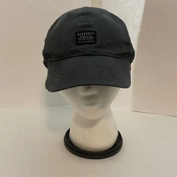 Nike‎ Golf Dri-Fit Legacy 91 baseball cap hat Gray Red Strap
