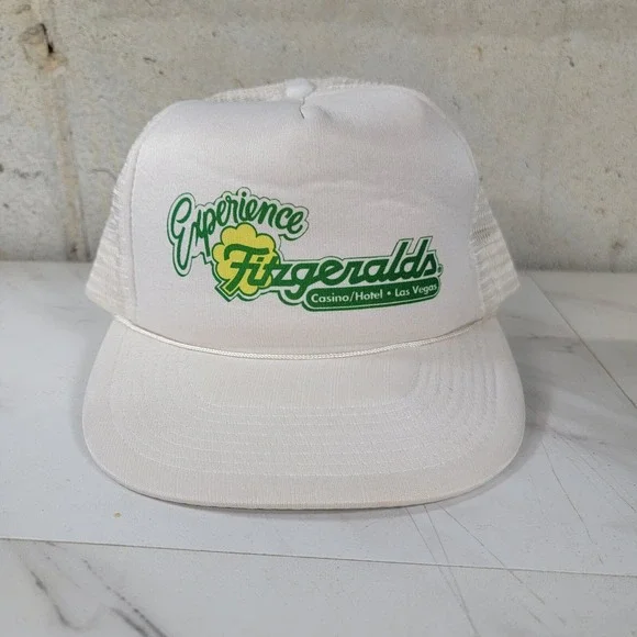 Vintage Snapback Rope Trucker‎ Hat Fitzgeralds Las Vegas Casino 1990s Cap