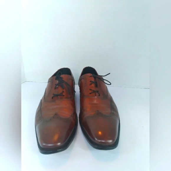 Classic Brown‎ Leather Oxford Wingtip Dress Shoes Formal Business Brogue Derby