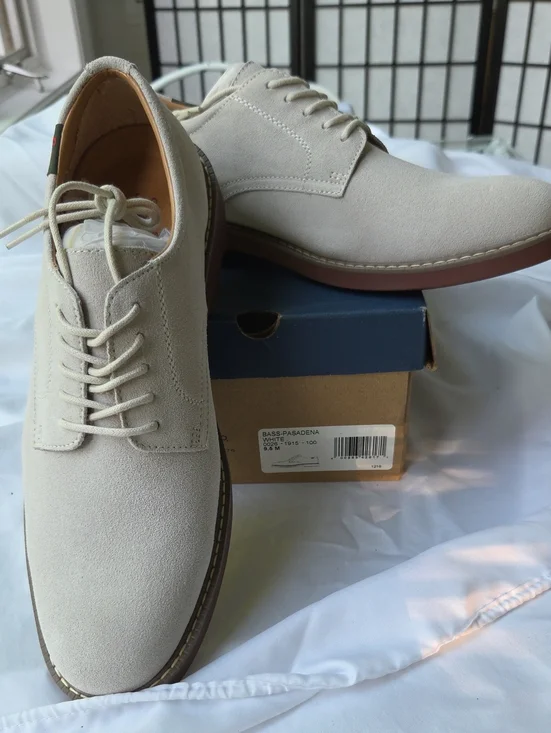 Bass Men's Light Beige Suede Buck Shoes