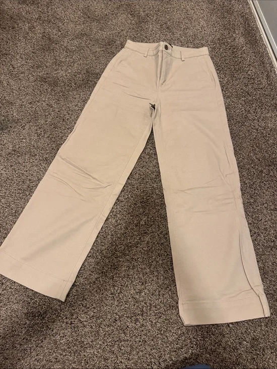 J. Crew Cream Straight-Leg Chinos