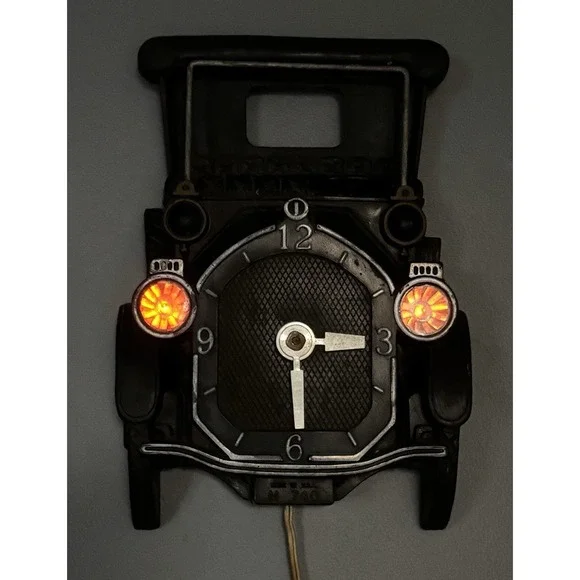 Vintage Mastercrafters Model T Car Automobile Clock M-740 Lights Work READ NOTE