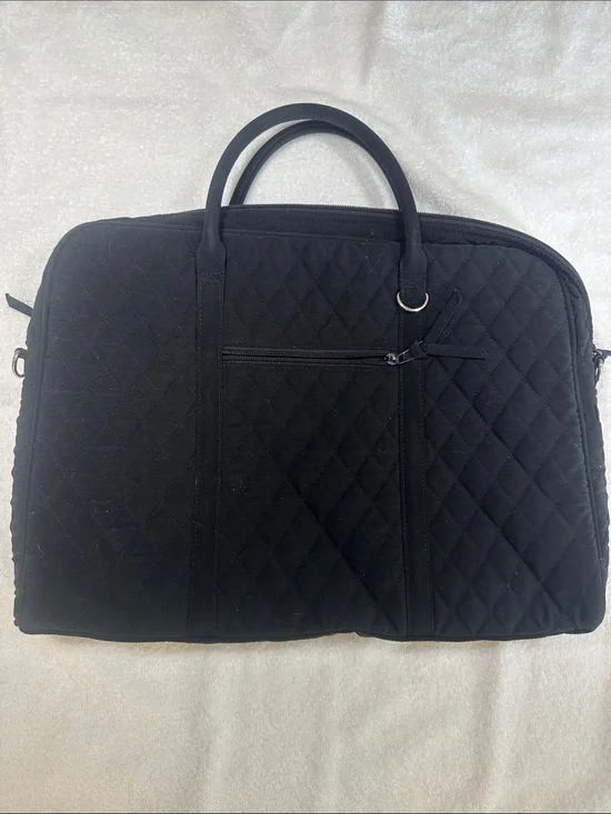 Ladies Vera Bradley Quilted Travel Briefcase - Black