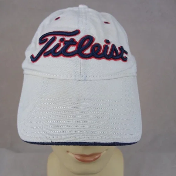 Titleist‎ New Era Cap White Adjustable Canvas Golf