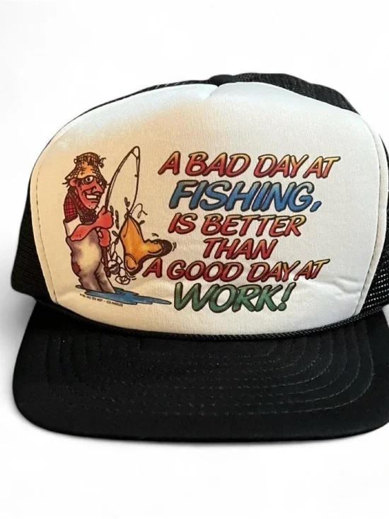 Vintage Fishing Snapback Hat 