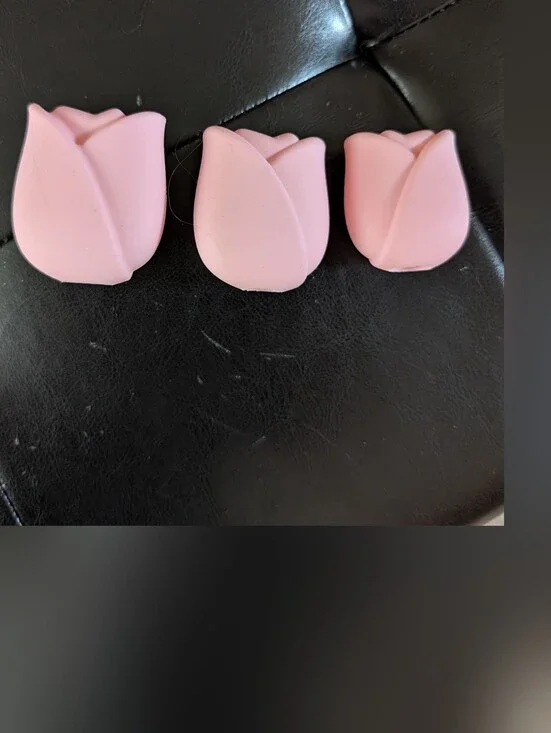Pink Silicone Flower Tulip Makeup Brush Covers