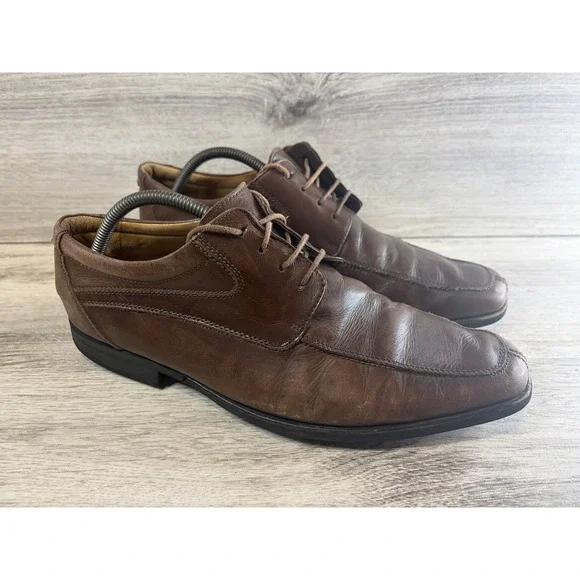 Belvedere Shoes Treviso Men's Size 10 M Brown‎ Leather Oxford Square Toe