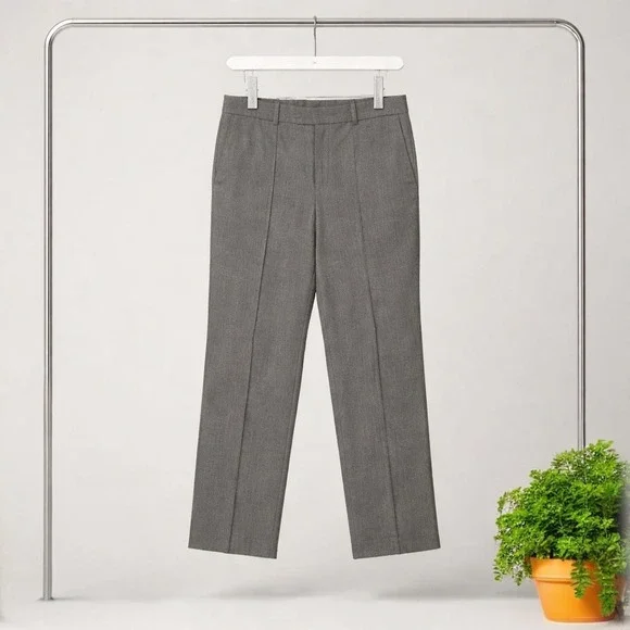 J Crew Tollegno 1900 Wool Ankle  Pleated Dress Pants 8T Quiet Luxury Officecore‎