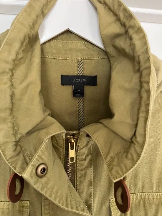 J.Crew Field Mechanic Hooded Utility Jacket Green - Women's M