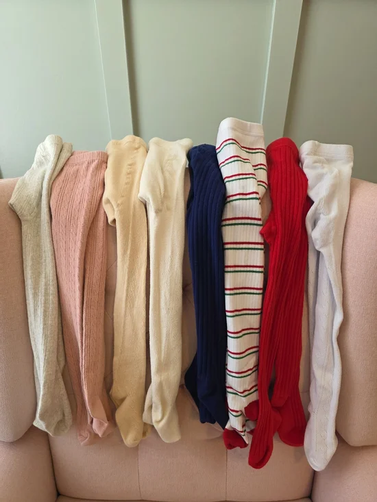 Little Stocking Co. 3-4 Years Ribbed Tights Lot Set 3t 4t Fall Winter