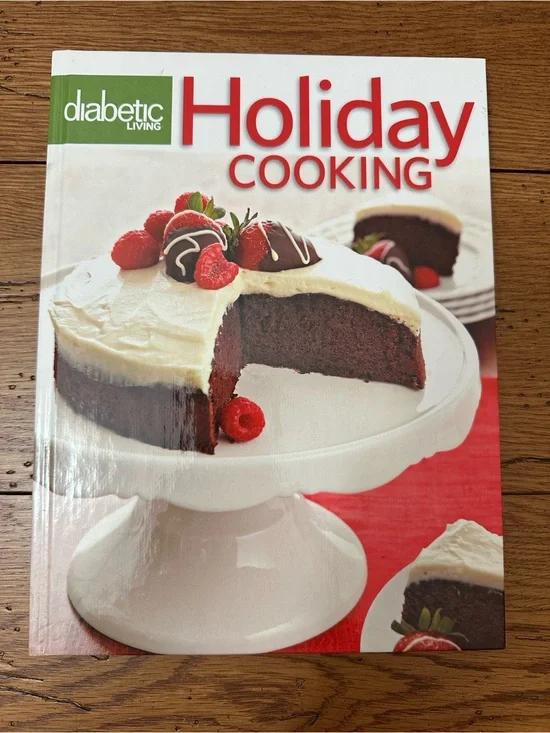 Diabetic Living Holiday Cooking Cookbook - White, Red, Green Cover