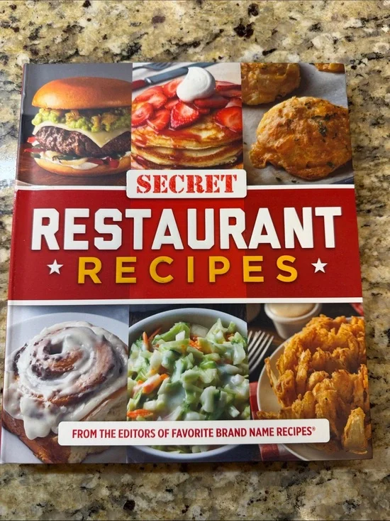 Secret Restaurant Recipes Cookbook - Red Cover