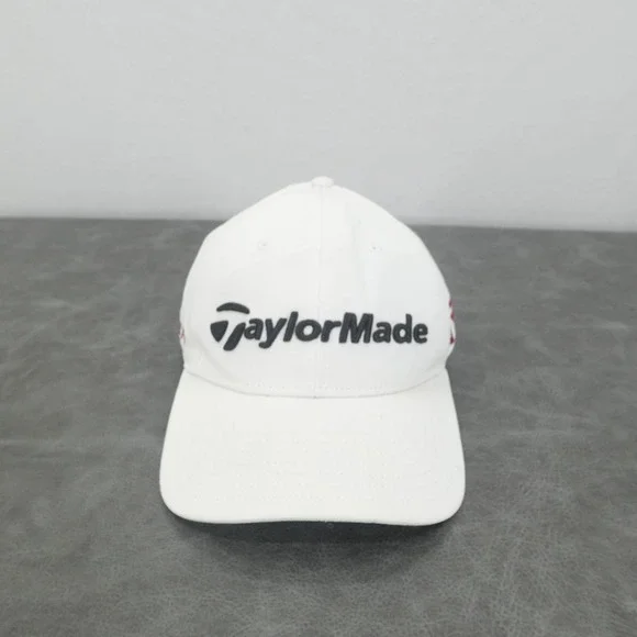 TaylorMade R15 AeroBurner Hat White Adjustable‎ Golf Strapback Performance Cap