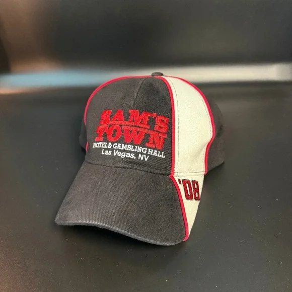 Sam's Town Hotel & Gambling Hall Las Vegas '08 Black Cotton‎ Hat Mens OS