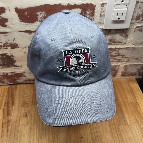 USGA 2010 US Open Pebble Beach Member Hat Blue Gray Adjustable Golf Cap