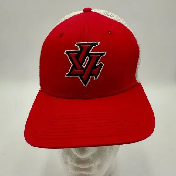 The Game Trucker Hat Red White‎ Mesh Snapback Cap OSFM G86 Retro Logo