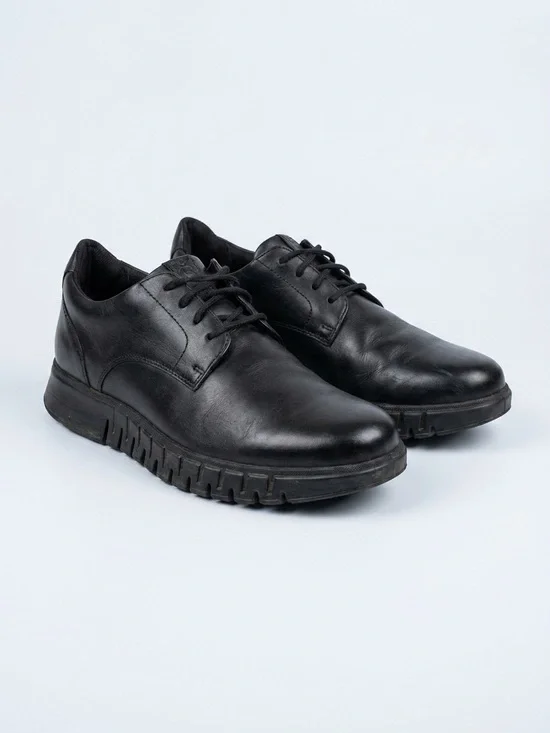 ECCO Men's Black Leather Dress Shoes Size 10.5 New Lace Up Comfort Oxford Shoes‎