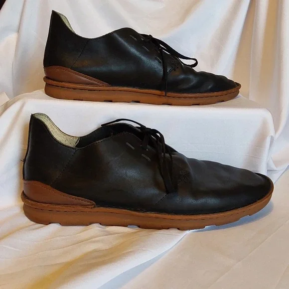 Clarks Shoes Men's Black Size‎ 10 Leather Oxfords Lace Up