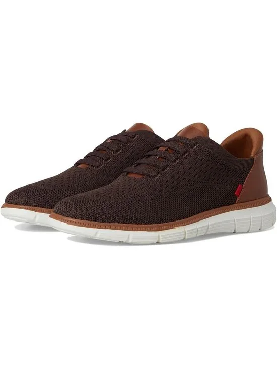 Marc Joseph Men's Brown Leather Slip On Round Toe Solid Comforts Oxfords Shoes