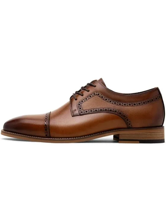 Jousen Men's Amy Brown9046 Leather Comfortable Oxford Business Classic Shoes