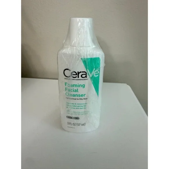 CeraVe Foaming Facial Cleanser Unisex 3oz 4 Pack White Travel Size NWT