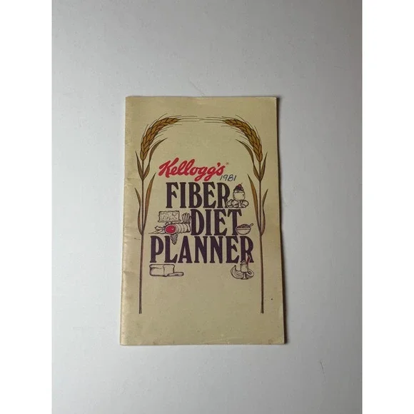 Vintage 1981 Kelloggs Fiber Diet Planner Booklet‎ Cereal Advertising Ephemera