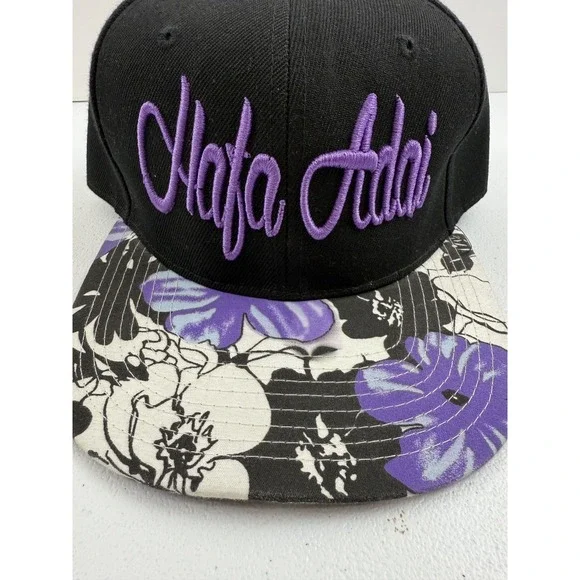 Hafa Adai Hawaiian Hat Cap Adjustable‎ Black