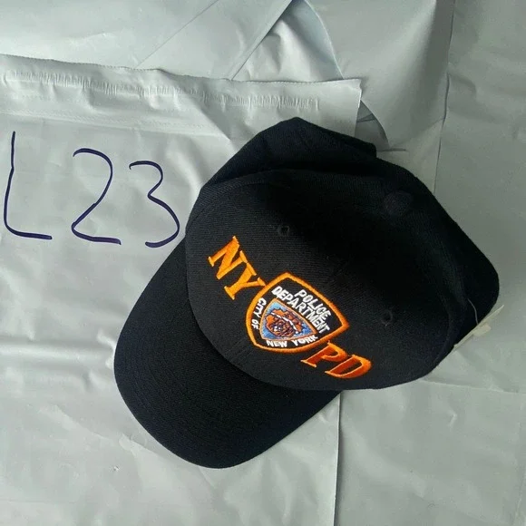 New York FDNY Fire‎ Department Baseball Cap Black Orange Logo Adjustable Strap