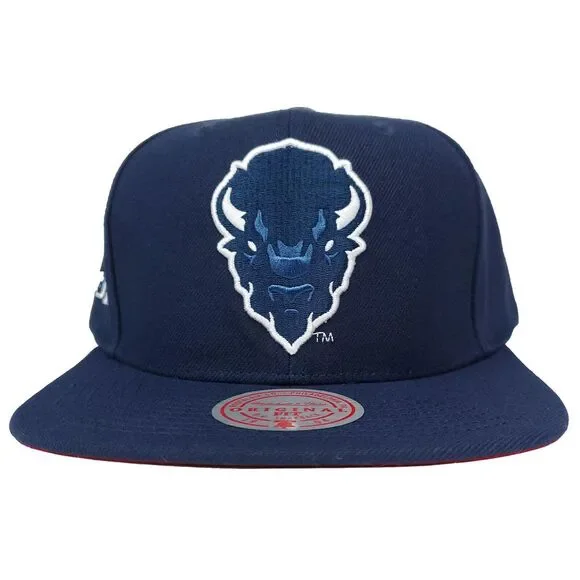 Howard Bison Mitchell & Ness HBCU Snapback Hat Cap 3D Logo Side‎ Logo Navy NWT