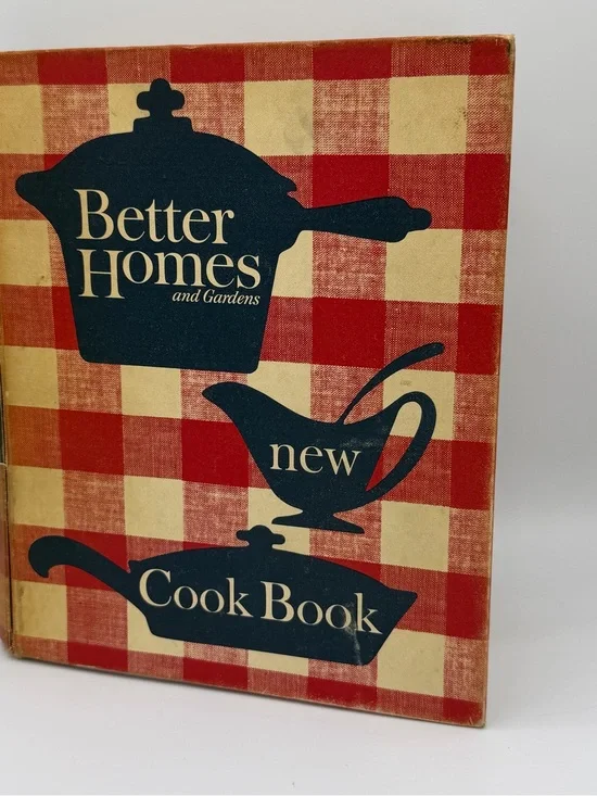 Vintage Better Homes & Gardens Red Plaid Cook Book 1960s Yellow Tabs