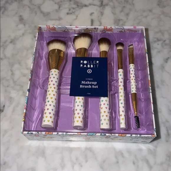 Roller Rabbit x Target Disco Heart Makeup Brush Set