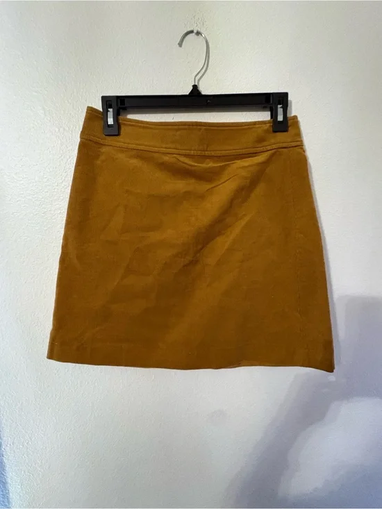 J. Crew Mustard A-Line Mini Skirt Corduroy