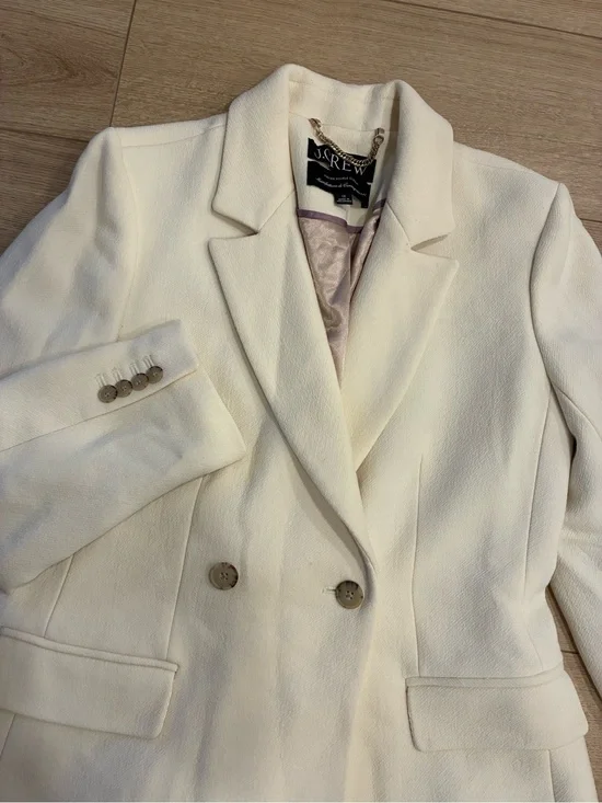 J. Crew Women’s Evening Blazer Jacket Italian Double Cloth Wool Size 10 *READ