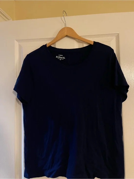 J. Crew Navy Girlfriend Tee