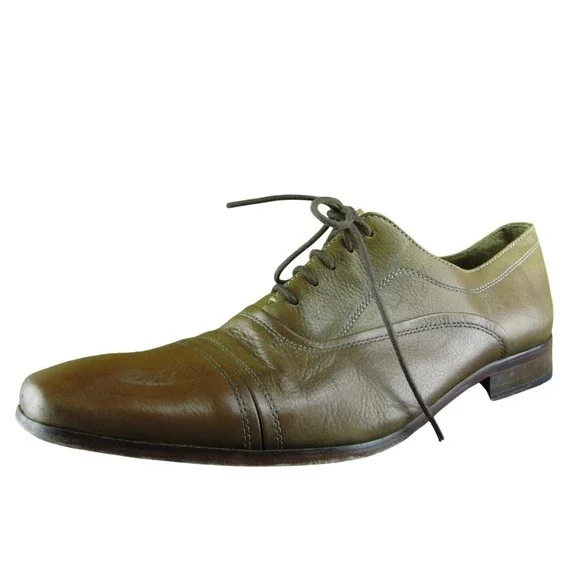 Kenneth Cole New York Slow Mo Men Wingtip Oxfords Sz 11.5 Brown Leather‎ Lace Up