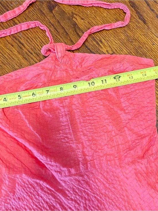 J. Crew Pink Textured Halter Dress