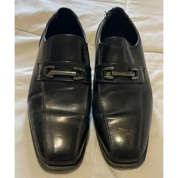Stacy Adams Young Mans Leather Dress Shoes size 4 M