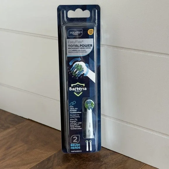 Equate Easy Flex Flossing Bacteria Defense Replacement Brush Heads 2 CT