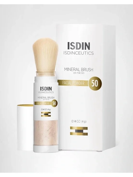 ISDIN Isdinceutics Mineral Brush-On Powder Sunscreen SPF 50, 0.14 oz