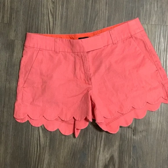J Crew Scallop Shorts Size 6