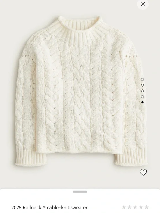 Rollneck™ Cable-Knit Sweater - Ivory