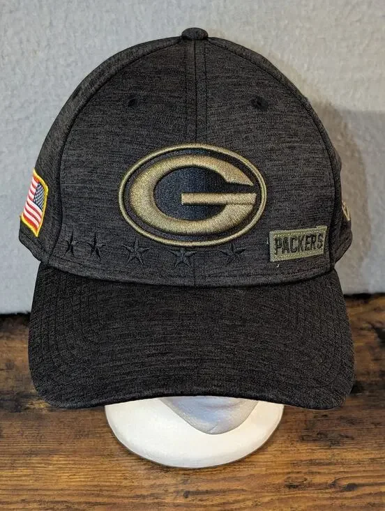 New Era 39Thirty GREEN BAY PACKERS Salute to Service Military Fitted Hat Men M/L